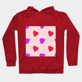 Background illustration hearts, love, pink, decorative design pattern Hoodie